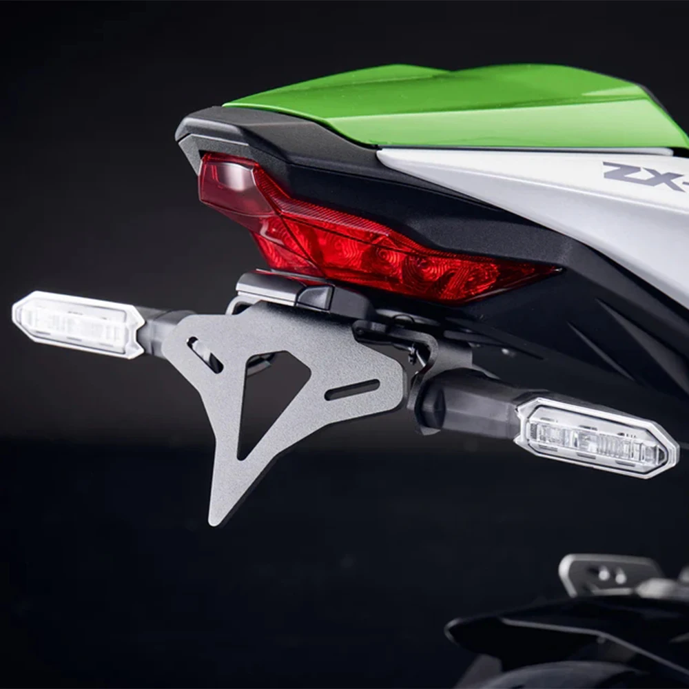 

Fits For KAWASAKI ZX-6R 2024-2026 Tail License Plate Holder LED Light ZX-6R fuel tank guard housing decorative slider 2025