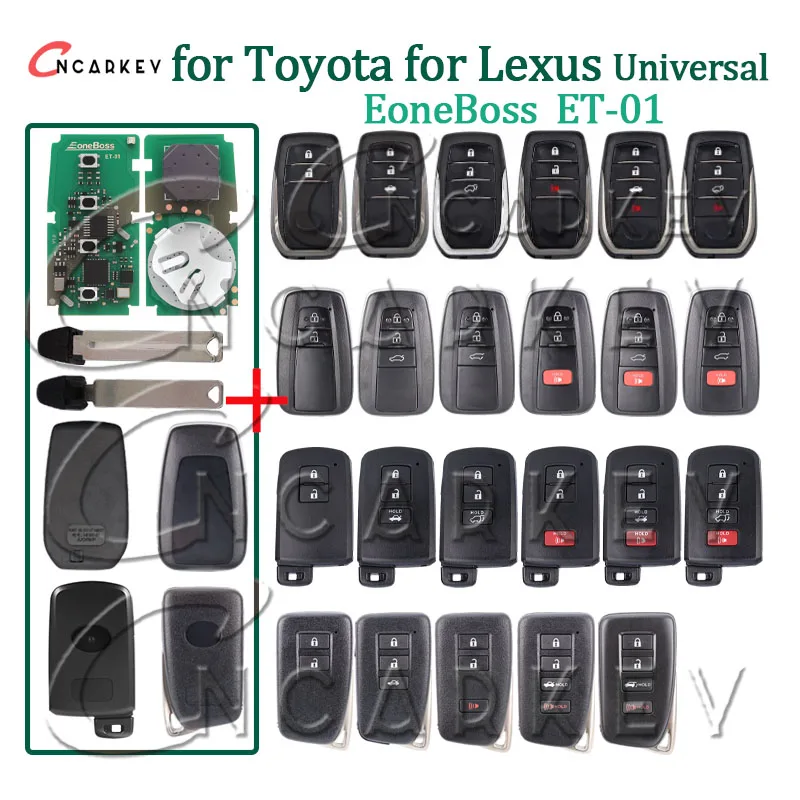 

Global ET-01 Smart Key For Toyota Prado Highlander Camry Corolla RAV4 LC for Lexus EoneBoss 4D 8A Universal Generable Bluetooth
