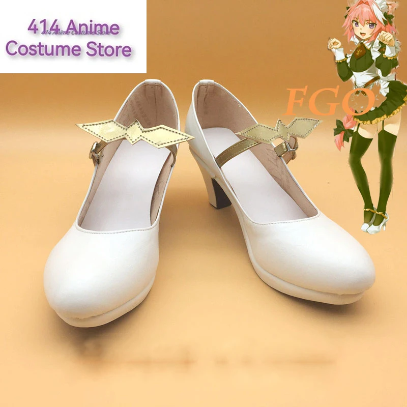 FGO Fate Grand Order Maid Astolfo Asutorufo Games Customize Anime Cosplay Women High Heels Shoes