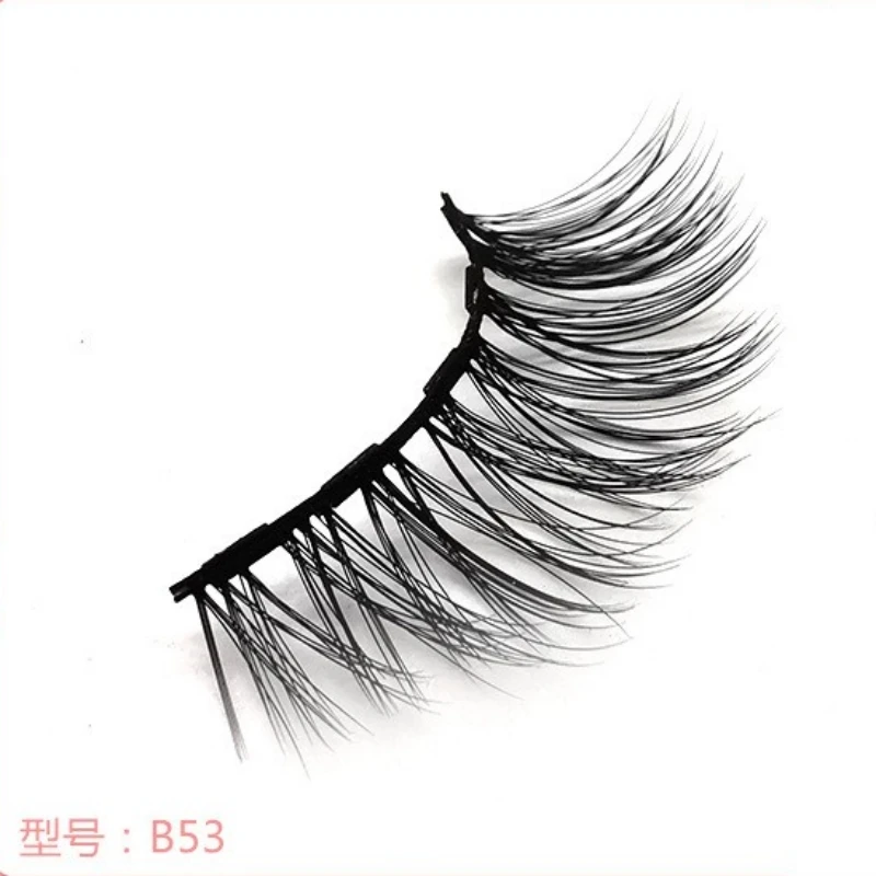 5 pairs Magnetic attraction Eyelashes 3D Natural False Lashes Fluffy Soft Cross Wispy Natural Eyelash Extension Makeup