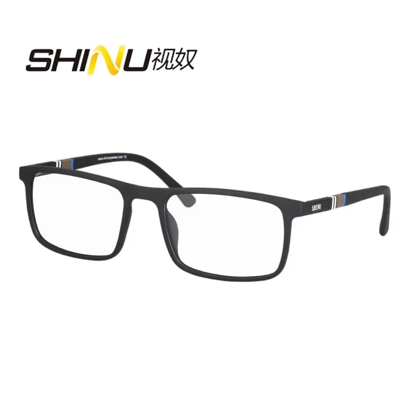 

SHINU brand Men's glasses single vision myopia grade reading glasses prescription glasses anti blue light resin lenses sports