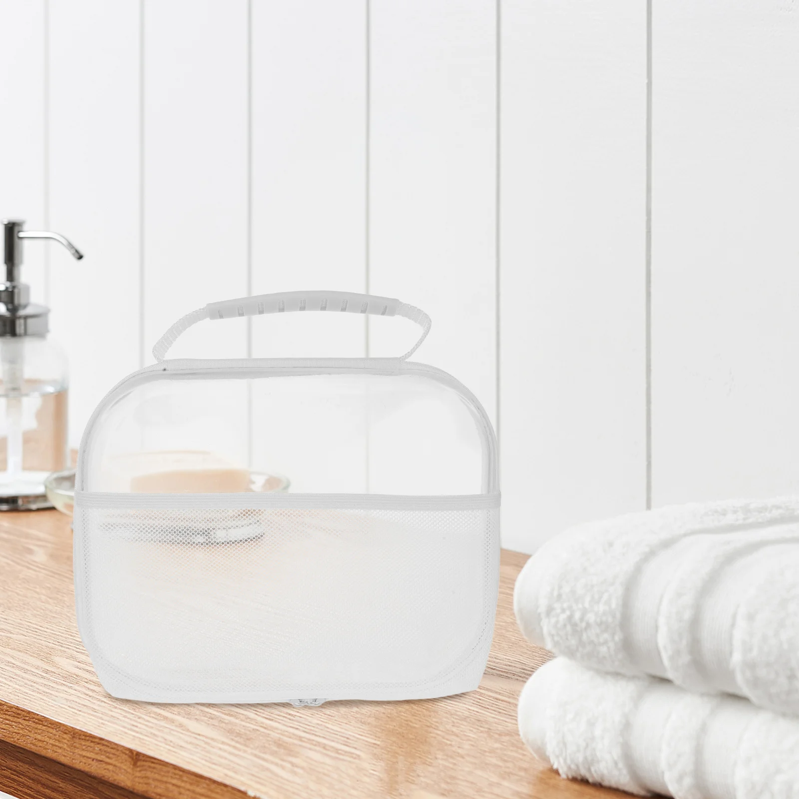 

Clear Hard Shell Zipper Travel Organizer Portable Plastic Storage Box for Toiletries Makeup Small Essentials