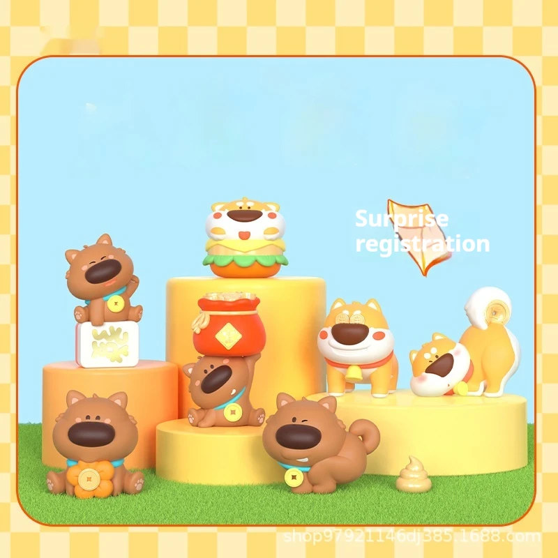 

Surprise Box Trendy Plaything Blind Box Cute Lucky New Year Wealth Attracting Dog Series Ornaments Collectible Toys