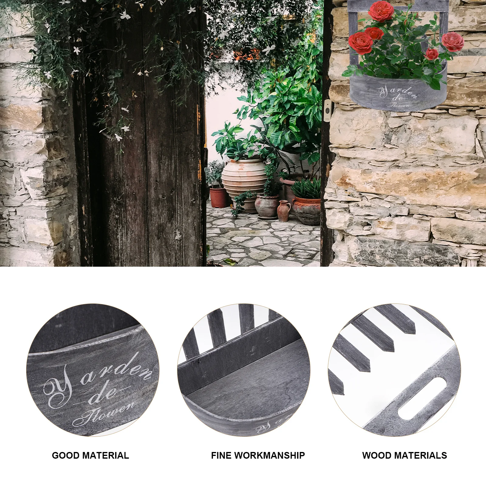 

for Plant Pots Indoor Cactus Pastoral Style Flowerpot Hanging Outdoor Wall Mounted Vase