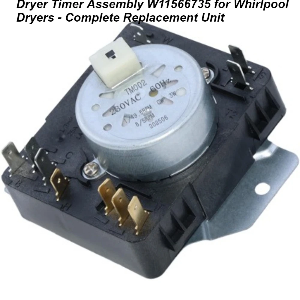 

Dryer Timer Assembly W11566735 for Whirlpool Dryers - Complete Replacement Unit