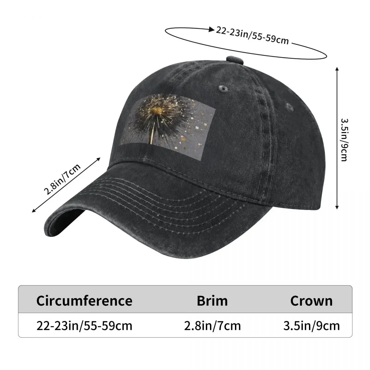Dandelion Baseball Cap Snapback Cap Trucker Hat Golf Wear Men Golf Wear Women's