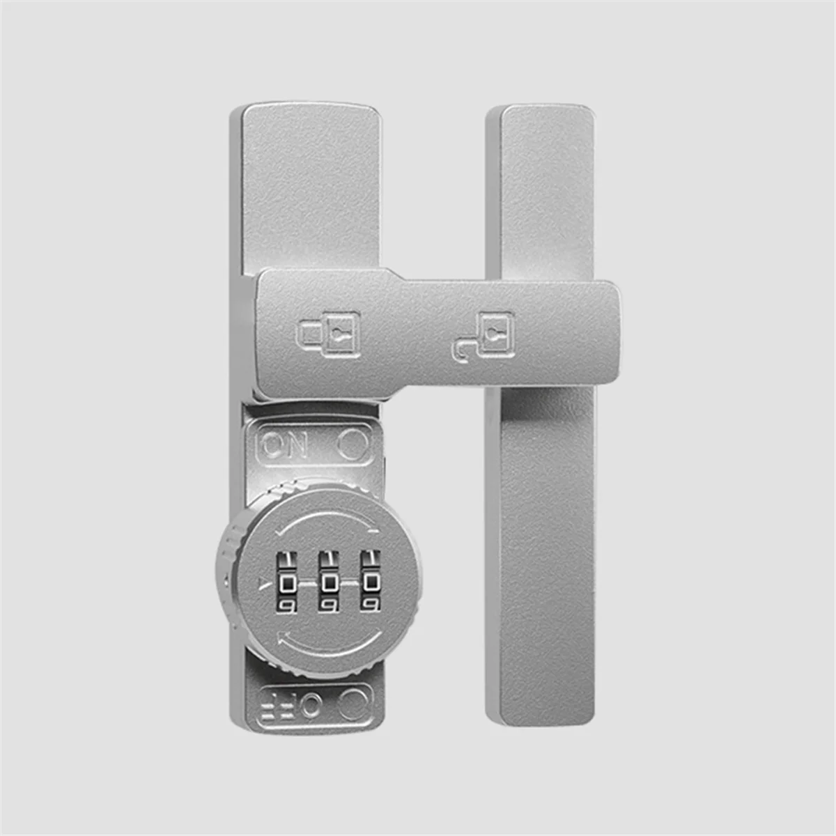 Door Latch 180 Degrees Sliding Door Lock Password Lock Interior Door Bolt Free-Punch Anti-Theft Door Lock Bolt B