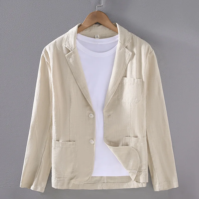 Veste Blazer pour hommes, mode solide, Slim, décontracté, Business, respirant, manteaux de costume e
