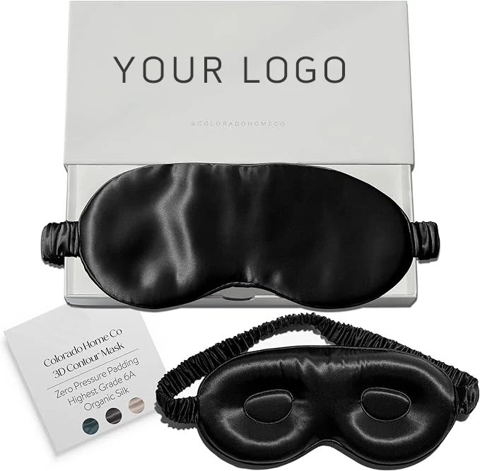 100% Natural Mulberrry Silk Sleep Mask,No Pressure Silk Eyemasks,3D Contour For Sleeping,3D Counter Silk Eyemask