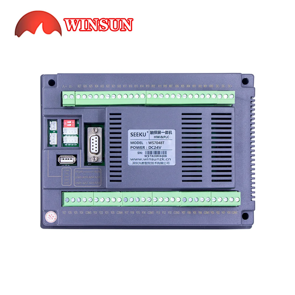 Imagem -02 - Tudo em Uma Tela de Toque com Painel Integrado Plc Modbus Analógico Relé Rtc Saída do Transistor Hmi 010v 420ma