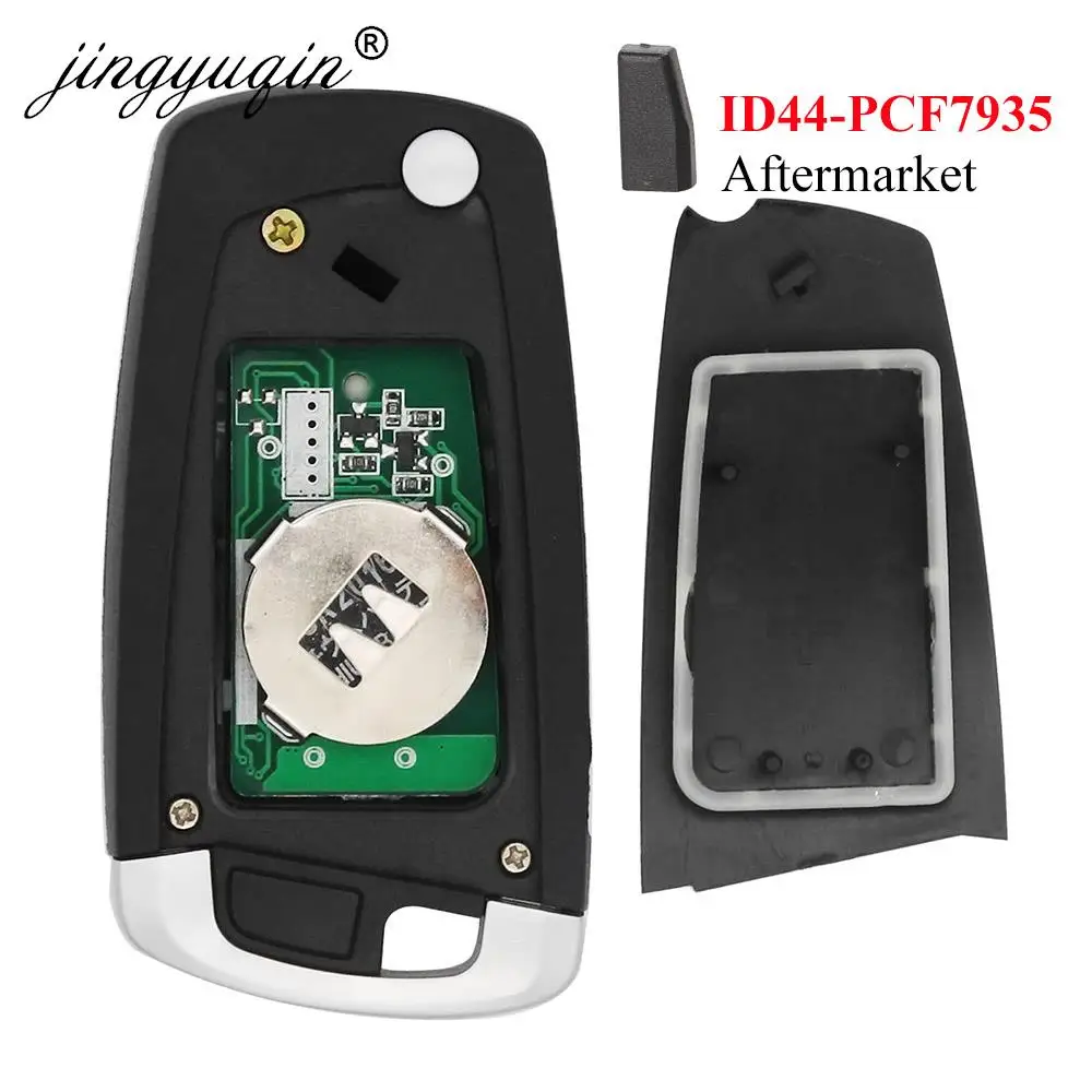 jingyuqin EWS Modified Flip Remote Key 4 Button 315MHz/433MHz PCF7935AA ID44 Chip for BMW E38 E39 E46 M5 X3 X5 Z3 Z4 HU58 HU92