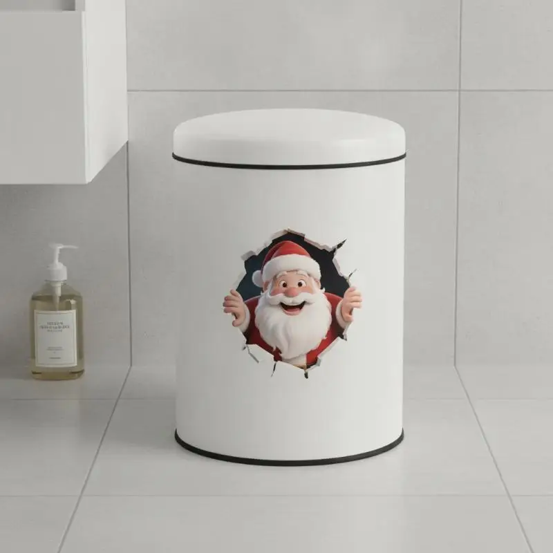 Santa Claus Break-Through Wall Decal Removable PVC Christmas Window Sticker for Home Xmas Party Holiday Decor