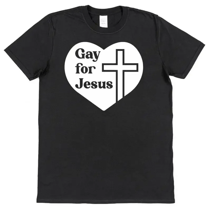 Gay For Jesus T Shirt Lgbtq Lesbian Bi Trans Queer Sexuality Identity Pride Week