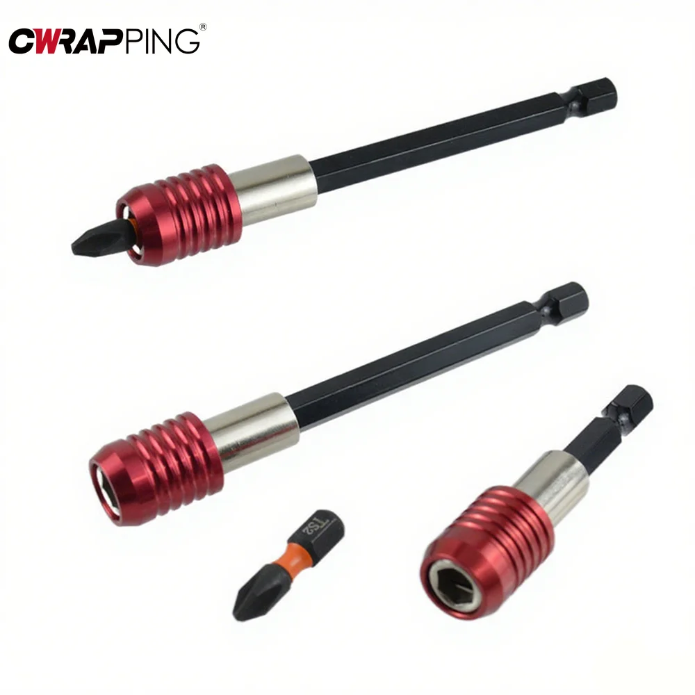 Hexagonal Extension Quick Tool Sets Power 60-300mm Accessories Release Battery Self-locking Connect Dremel Screwdrivers Rod Red view 3