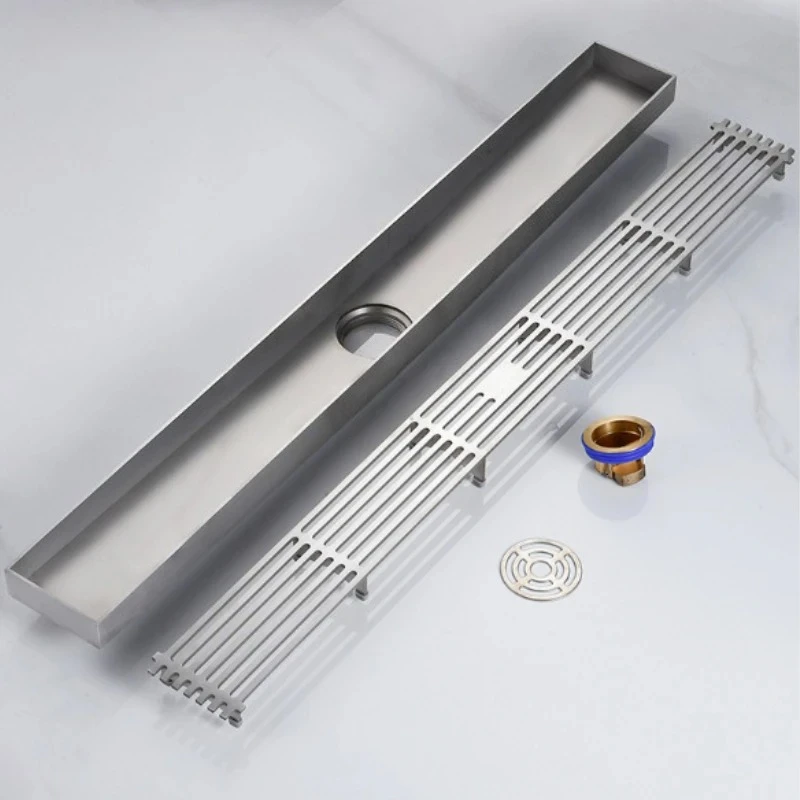 With slope large displacement drainage 304 stainless steel floor drain brushed universal bathroom anti-clogging floor drain
