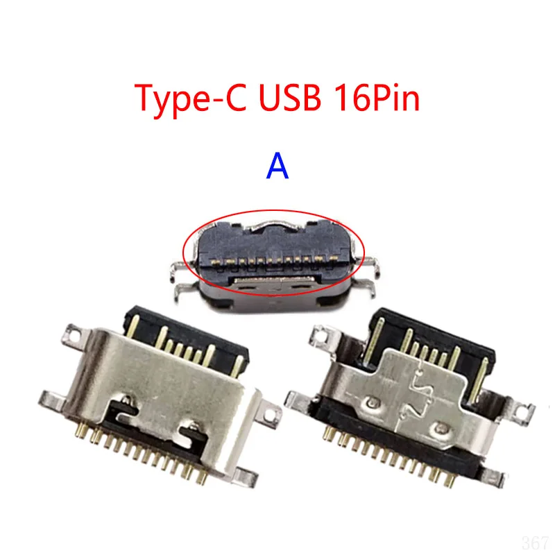 10PCS/Lot Type-C 16Pin USB Charging Dock Charge Port Socket Jack Plug Connector image 4