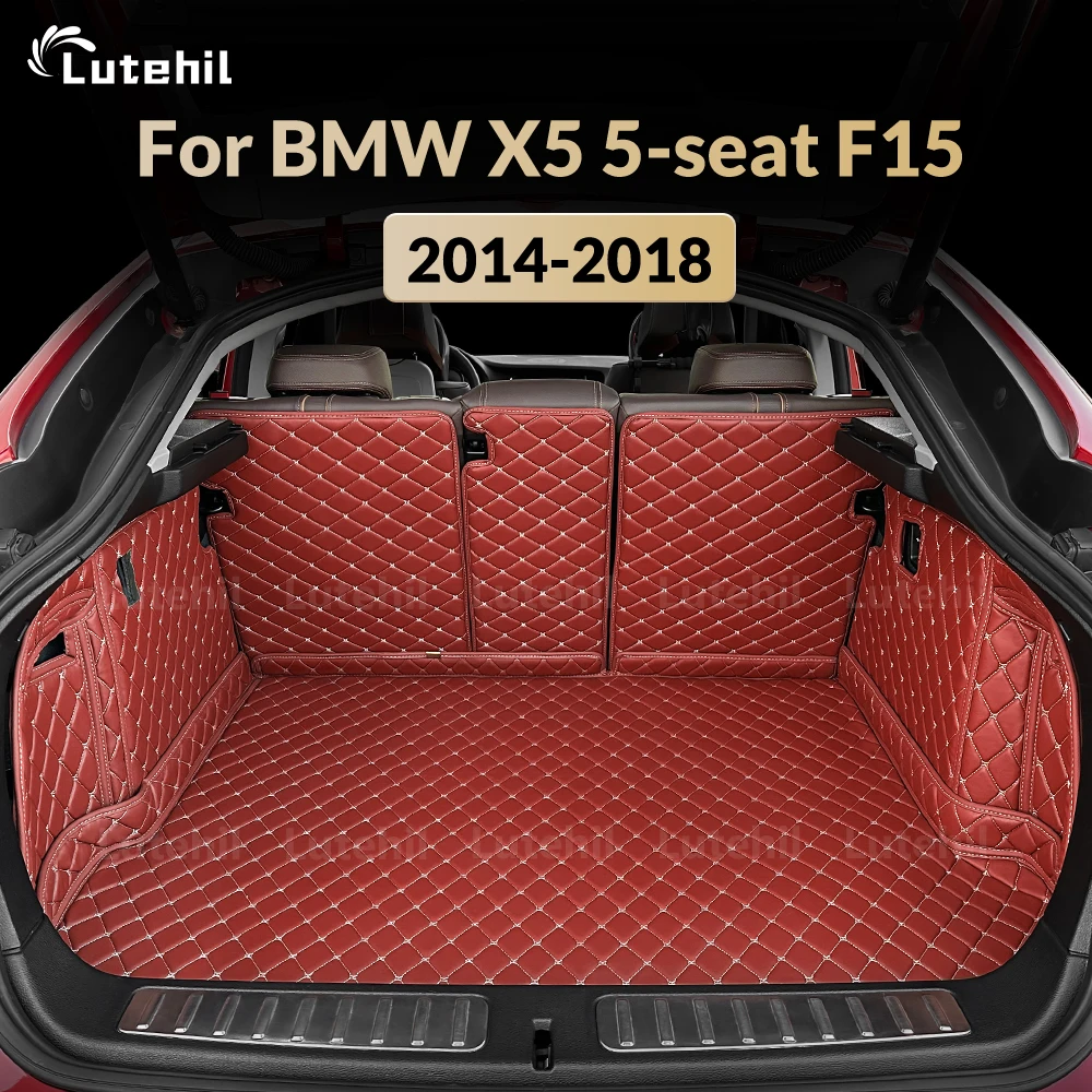 

LUTEHIL для BMW X5 5-местный F15 2014-2018 17 16 автомобильный коврик для багажника с полным покрытием, автомобильный защитный коврик, грузовой вкладыш, аксессуары для интерьера