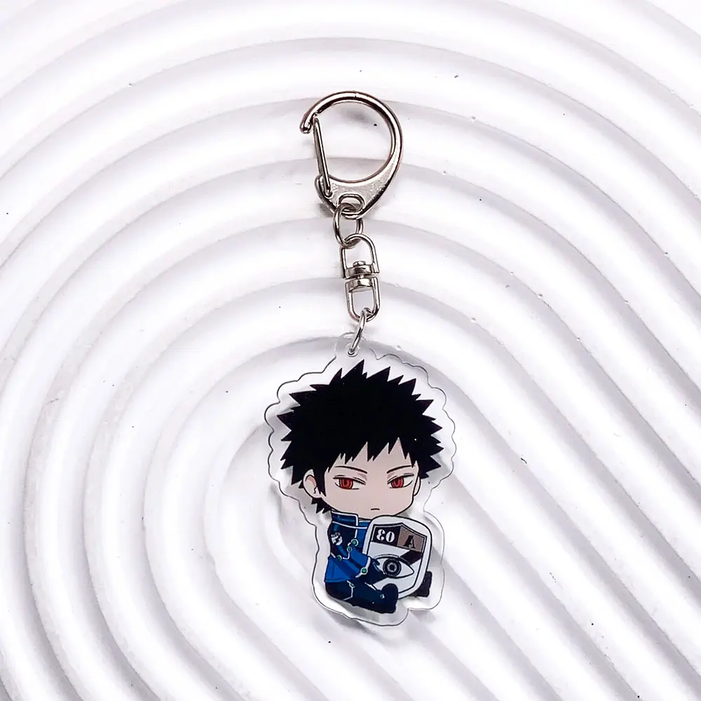 6Pcs Anime World Trigger Acrylic Car Keychain Bag Charms Accessories Cute Backpack Key Holder Funny Keyring Fans Friends Gifts