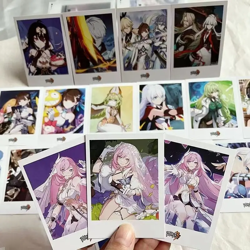 Honkai Impact 3 karty do kolekcji gier wykwintne karty LOMO Elysia Kiana Kaslana Hobby zabawki dla dzieci figurka na prezent Anime