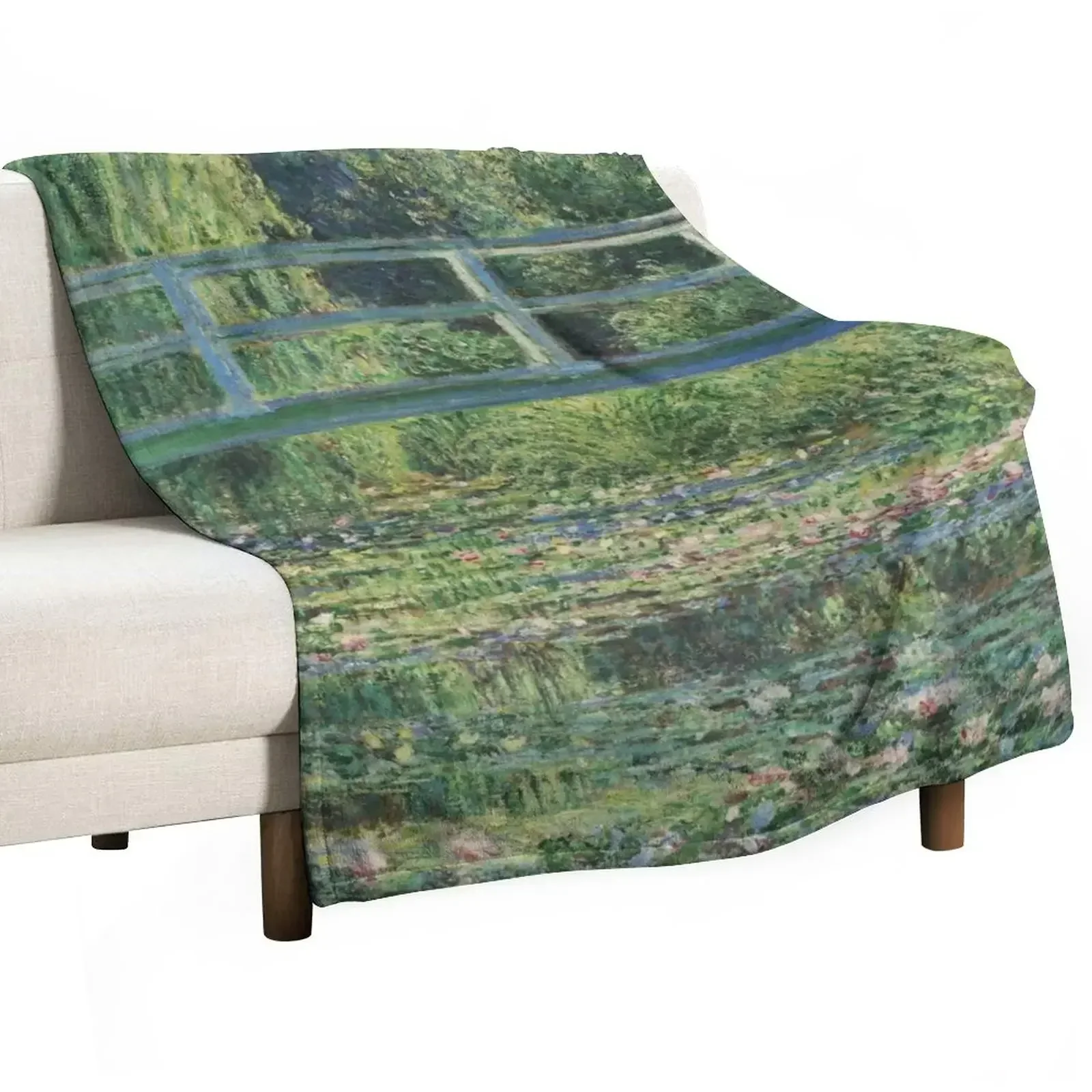 

Claude Monet - The Water-Lily Pond Throw Blanket Luxury Brand Sofa Quilt For Sofa Thin Custom Blankets