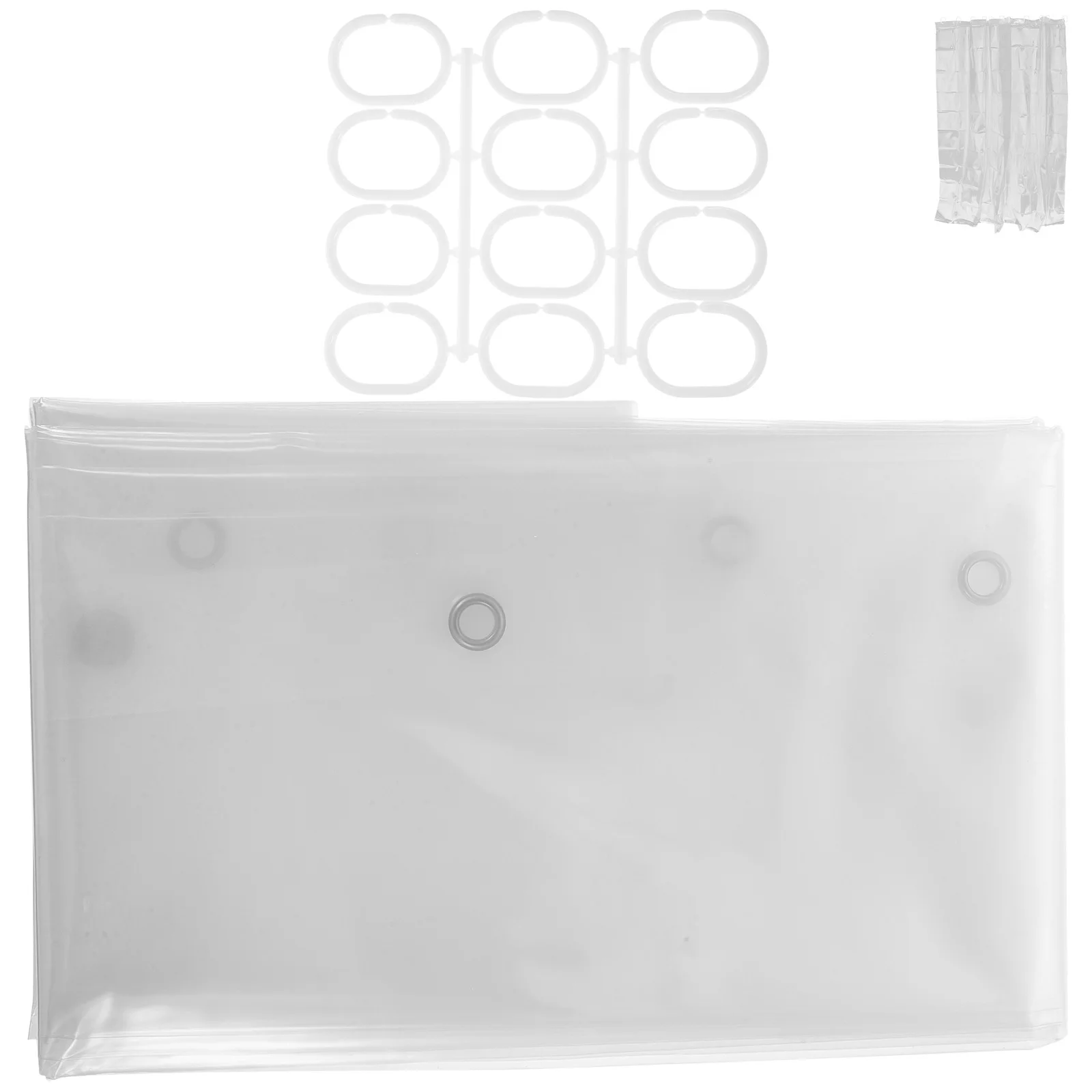 1 مجموعة واضح Peva دش مقاوم للماء الستار بطانة مع جروميت للحمام حوض الاستحمام التقسيم شفافة ستارة حمام المنزل المياه #2