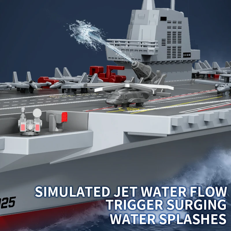 2.4G RC Aircraft Boat Ship Simulation War Ship Model Remote Control Boat War Ship Summer Swimming Pool Toy Gift for Kid JJRC S27