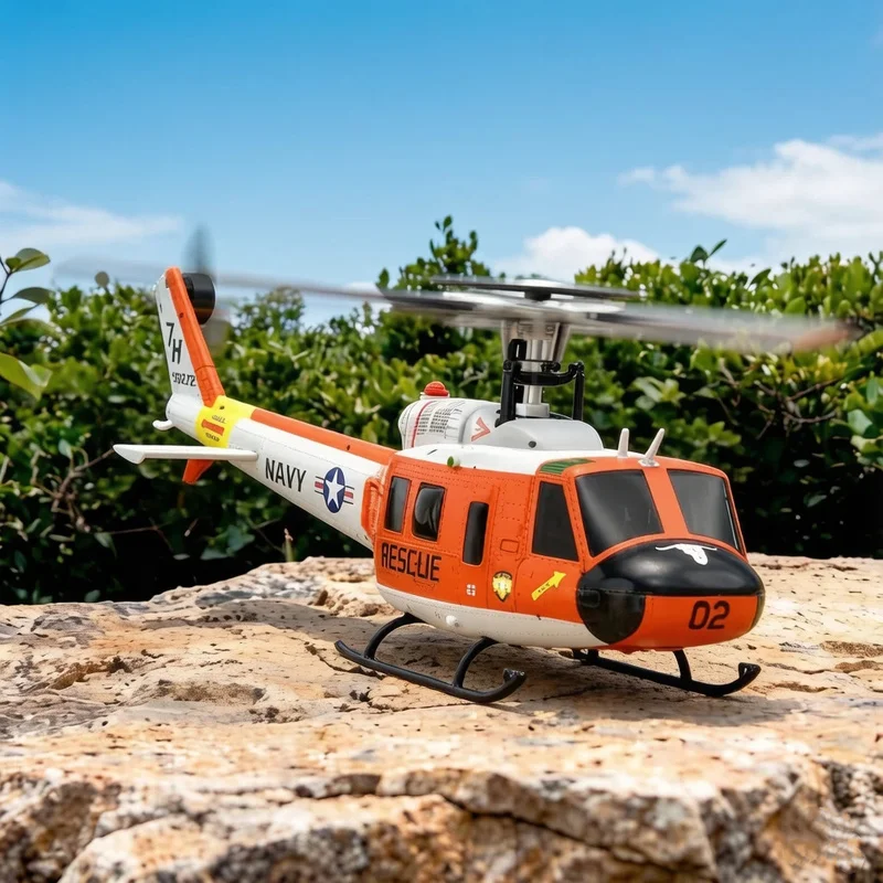

New Yuxiang 1/34 F07H Remote Control Helicopter UH-1 Huey Brushless RC Model with GPS Auto Return and Optical Flow Altitude Hold