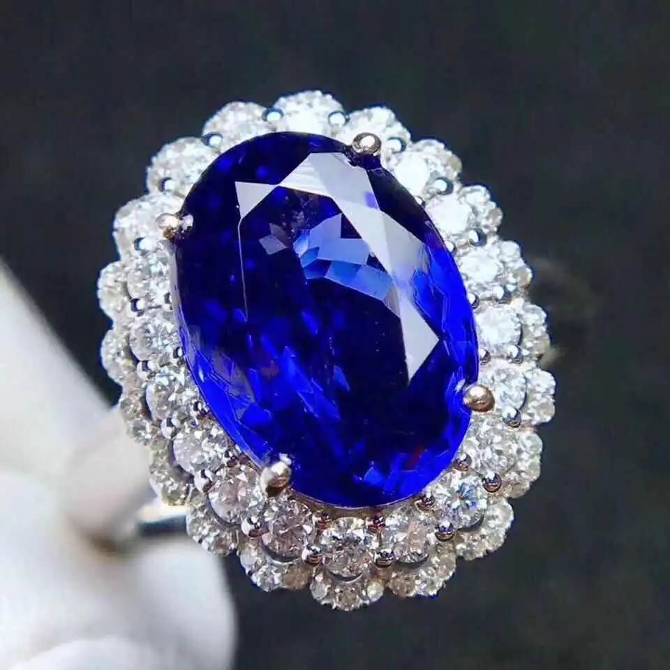 

New Arrival Real and Natural Natural real blue sapphire ring 925 sterling silver Fine handworked jewelry Finger rings