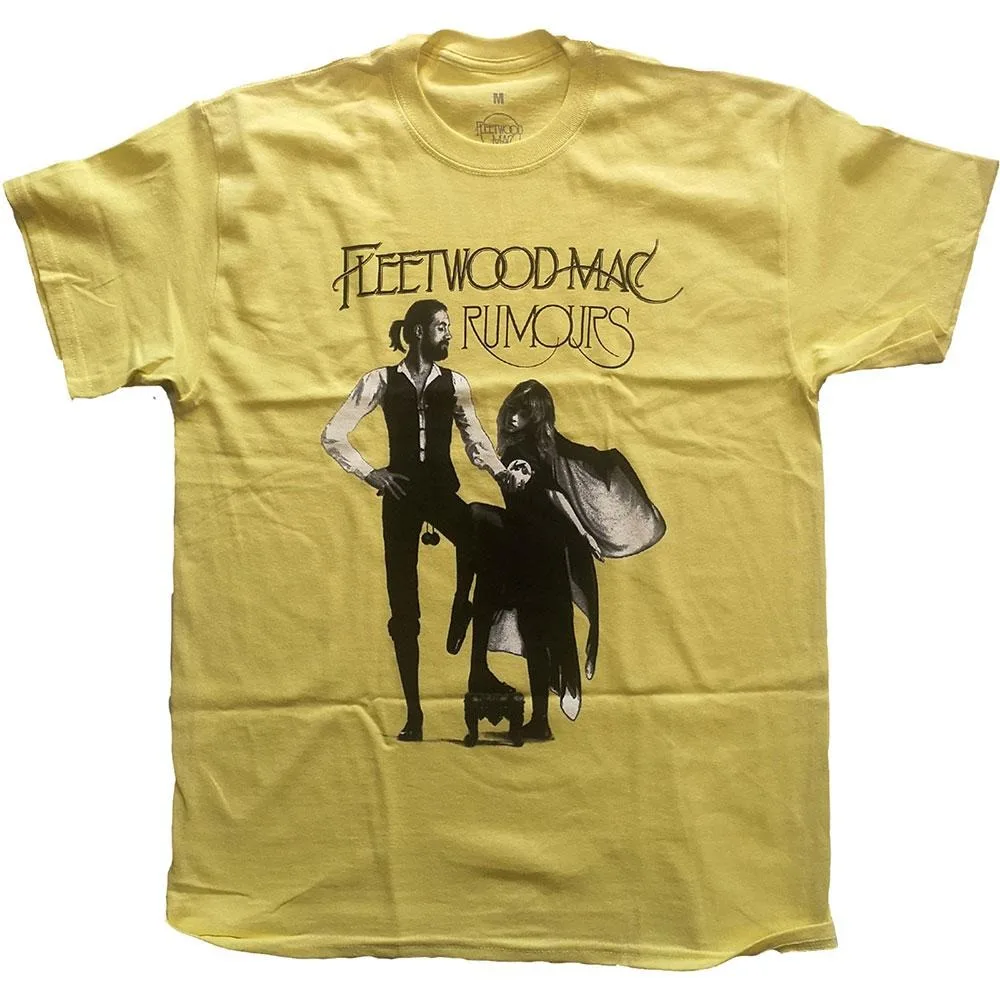 Camiseta de algodón con estampado artístico del álbum Rumours de Fleetwood Mac, camiseta clásica de manga corta unisex de banda de rock