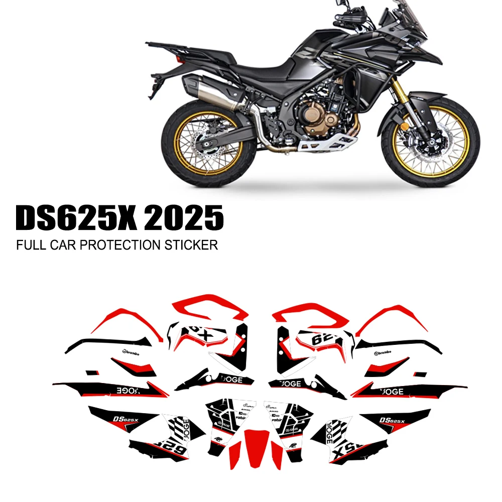 For Loncin Voge Ds625X Ds 625X 2025 Full Car Flower Version Waterproof Decoration Stickers Anti Scratch Motorcycle Pattern Decal