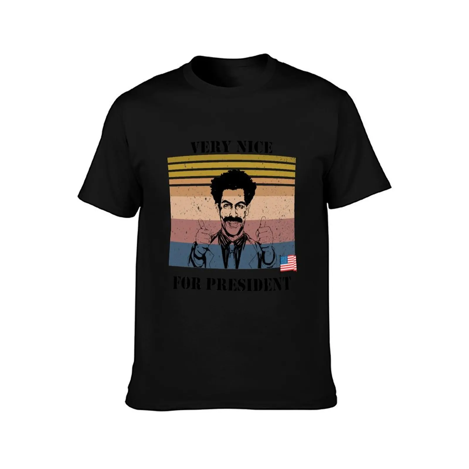borate for president very nice T-Shirt, Summer Casual Cotton Tee, Oversized Streetwear Tops, Vintage Graphic Print, 100% Cotton