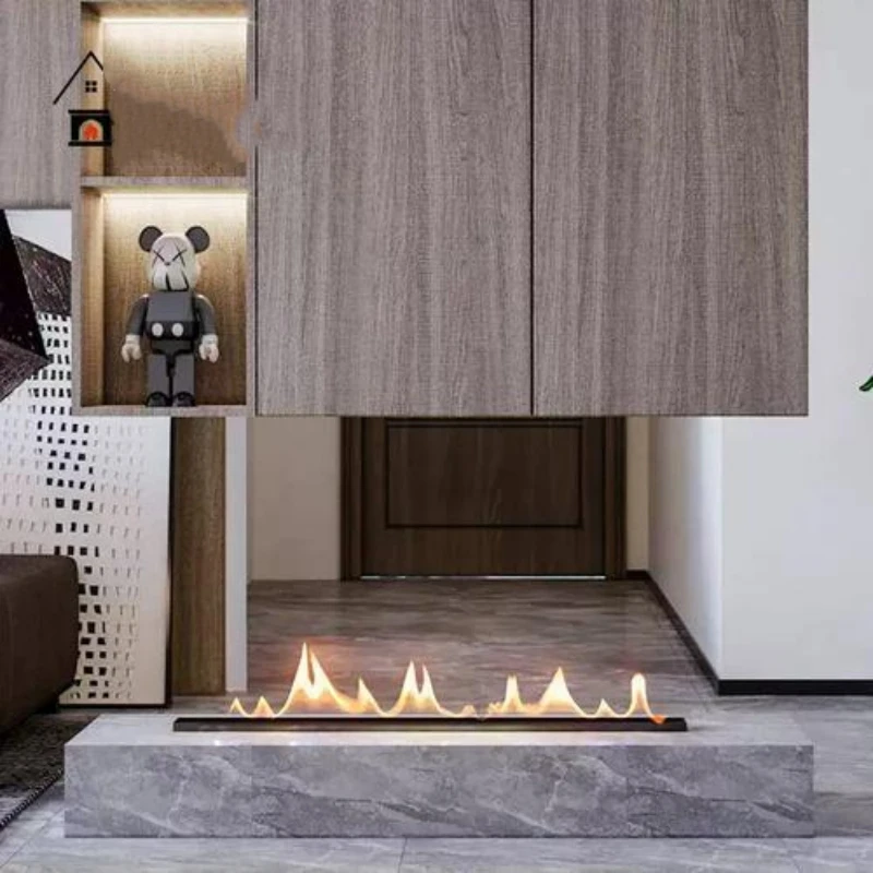 tuya wifi  ethanol burner bio kamin  electric rectangular bioethanol fireplace indoor original