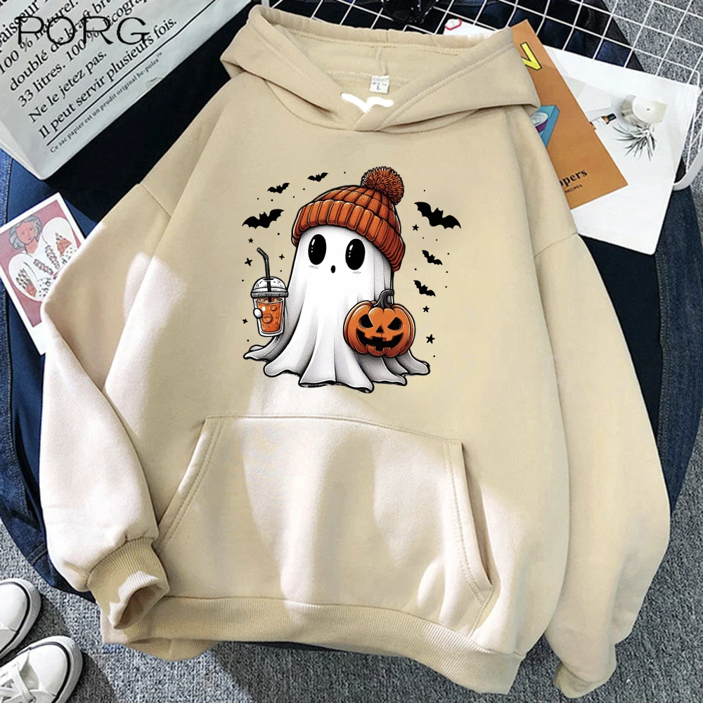 

Halloween Ghost Sweatshirt Cute Halloween Pullover Halloween Women's Hoodie Spooky Season Tee Trick or Treat Sweatshirts Tops