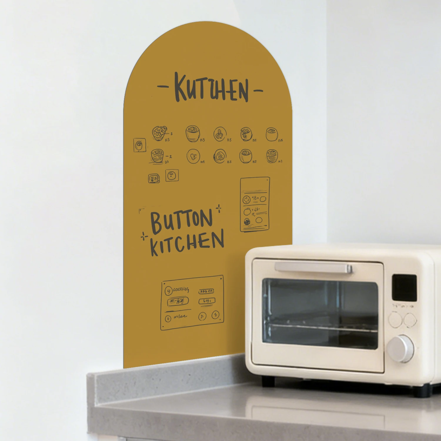 Whiteboard-Wandaufkleber-Set - Magnetisch, abwischbar, rückstandsfrei, PVC-Material, perfekt für die Heimdekoration – Detail 9