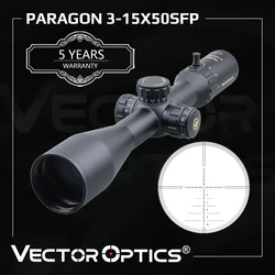 Vector Optics Paragon Gen2 3-15x50 Tactical High End Glass Rifle Scope with KillFlash 30mm Mount Ring Long Eye Relief Riflescope