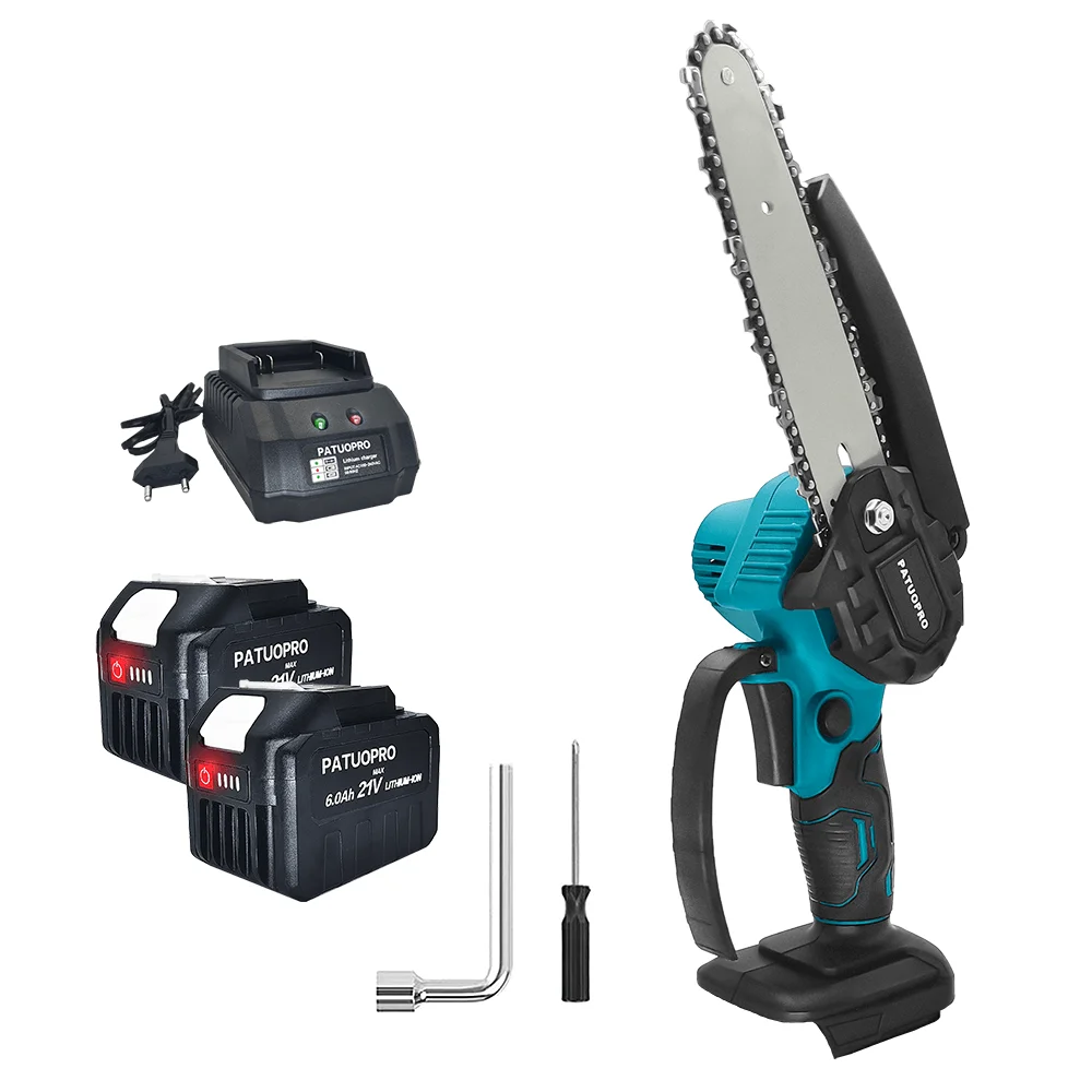 Portátil sem Fio Elétrico Chain Saw Chainsaw Ramo de Árvore Cortador de Registro Carpintaria Garden Tool Makita 18v Bateria