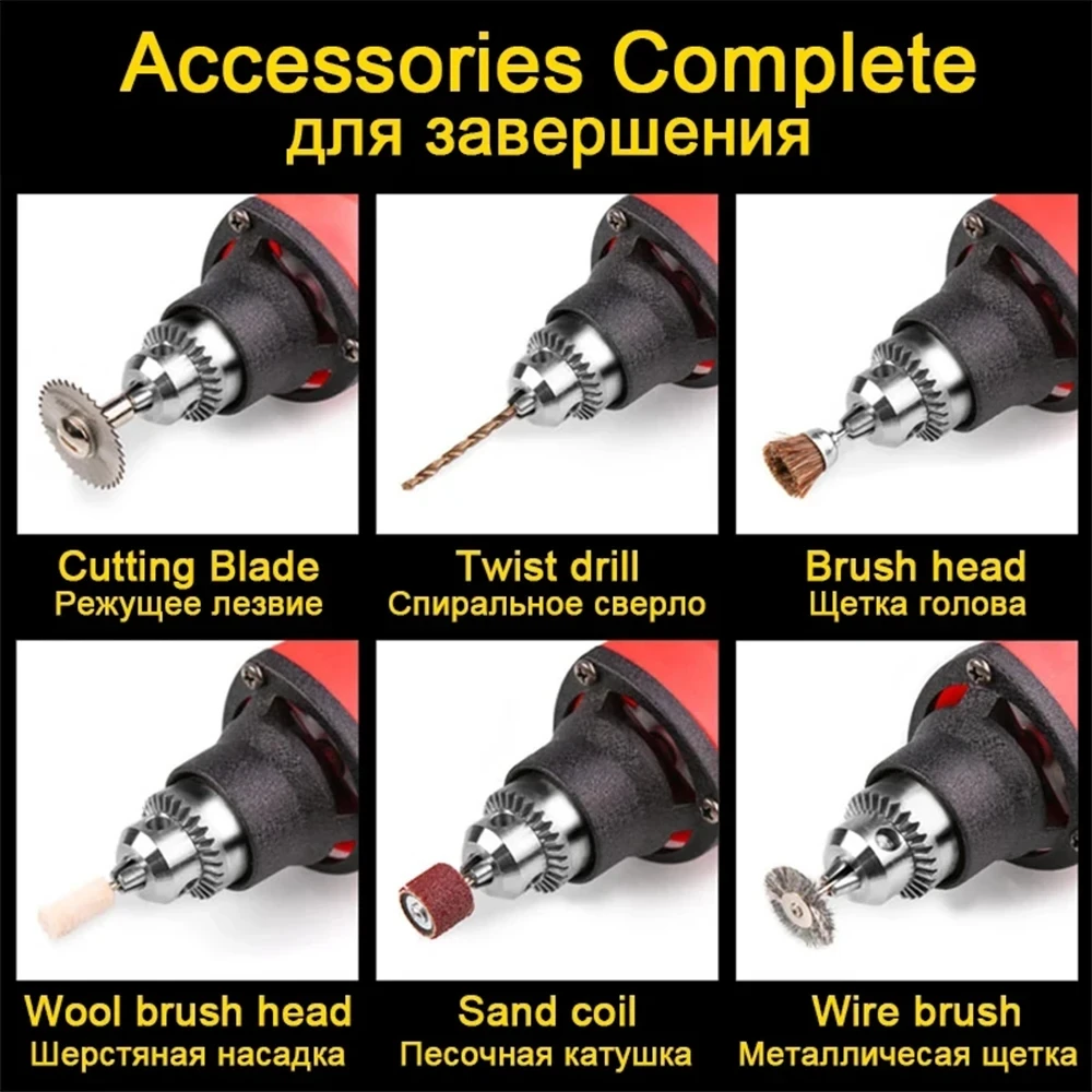 Electric Grinder Mini Handheld Wood Carving Jade Polishing Carving Tools Micro Grinder Electric Pen Mini Drill