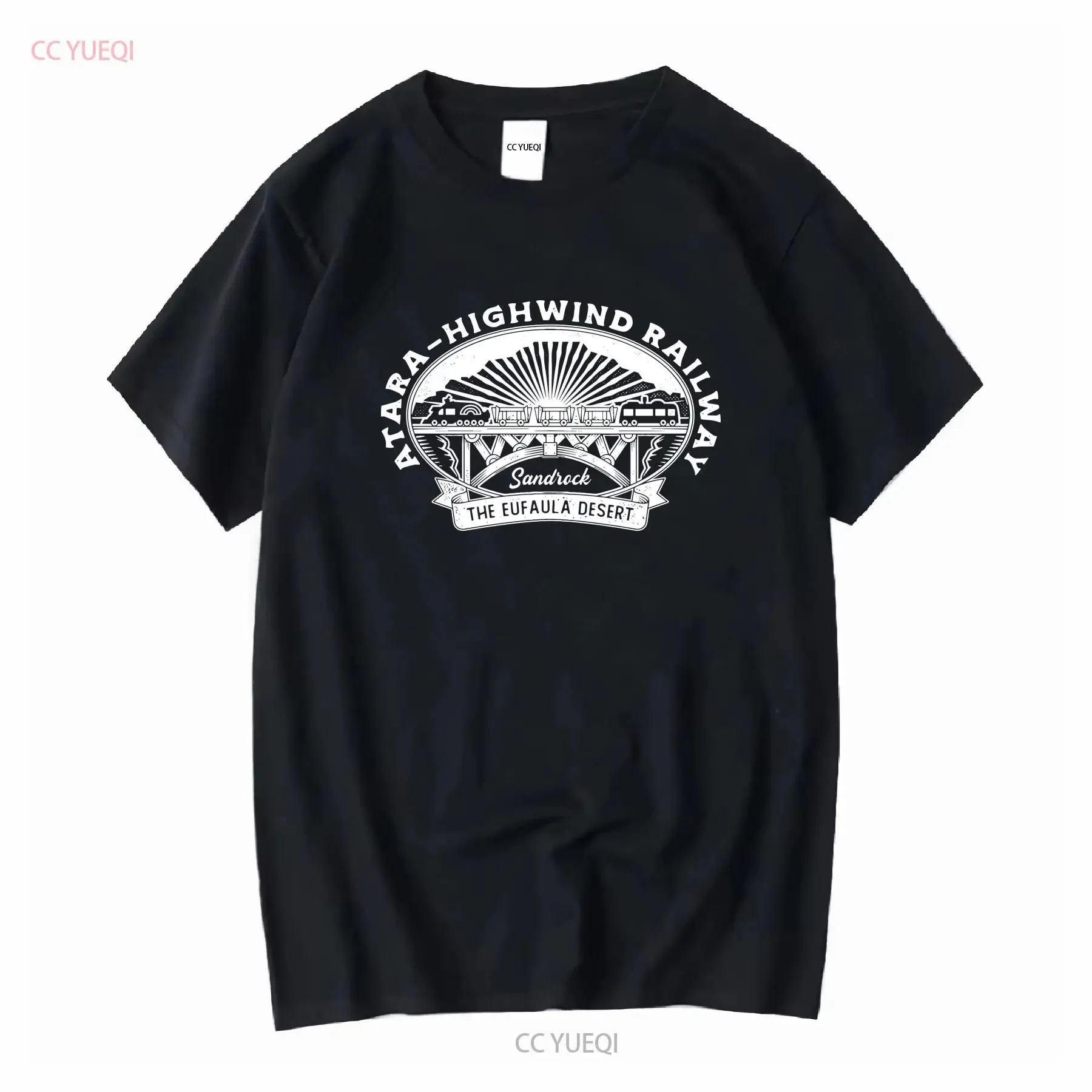Eufaula Desert Railway Crest T Shirt My Time At Sandrock Video Game Gaming Gamer Portia Harvest long or short sleeves vintage
