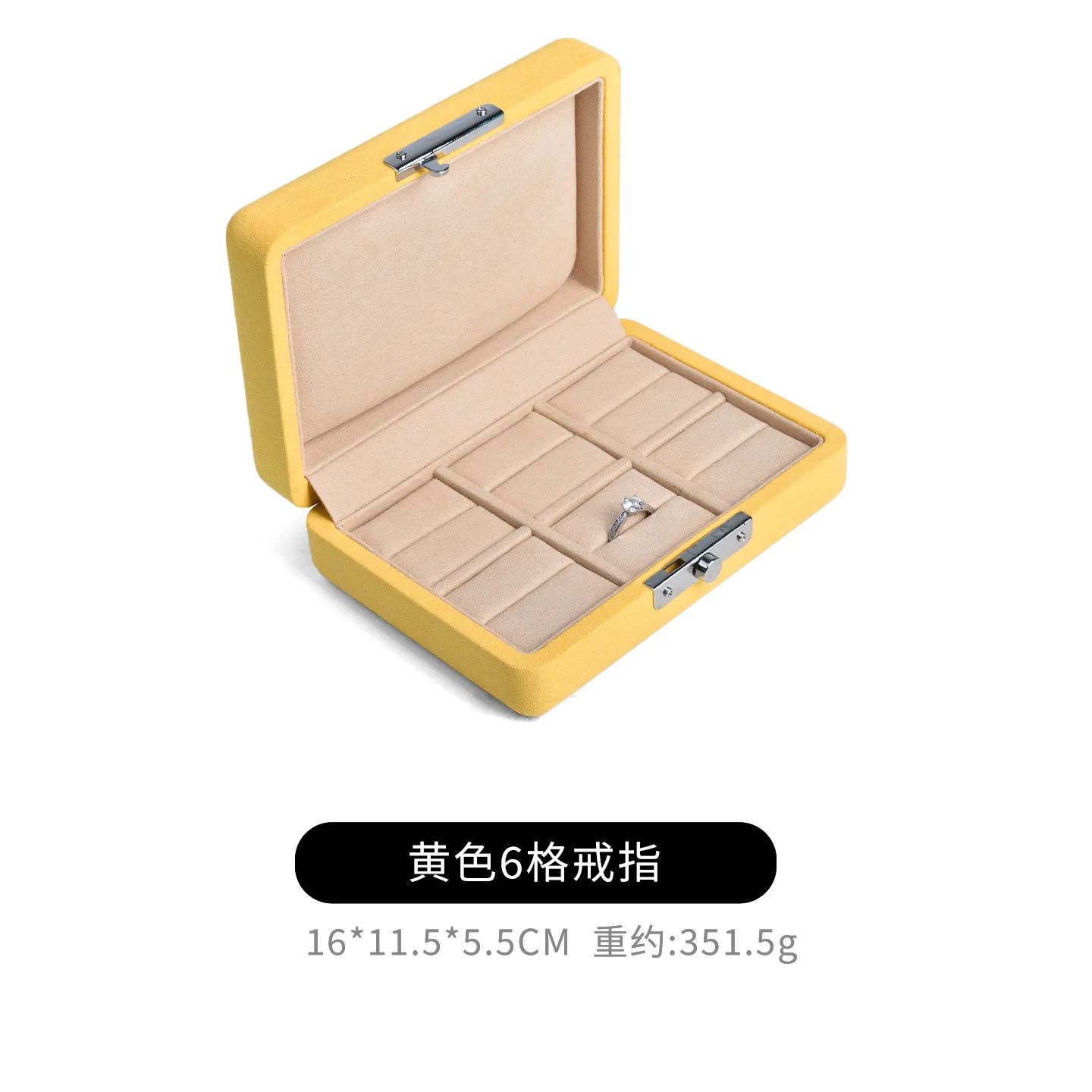 Velvet Jewelry Storage Box with Dividers, Multi-Layer Organizer for Rings Necklaces Earrings, Portable Travel Case, Ramadan Gift