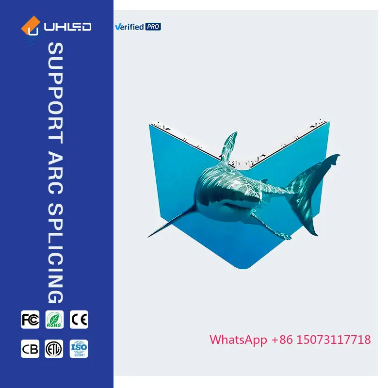 Cartellone pubblicitario a LED UHLED HD P5.7mm Display a LED bifacciale impermeabile per esterni Schermo di visualizzazione fisso a LED a grande schermo