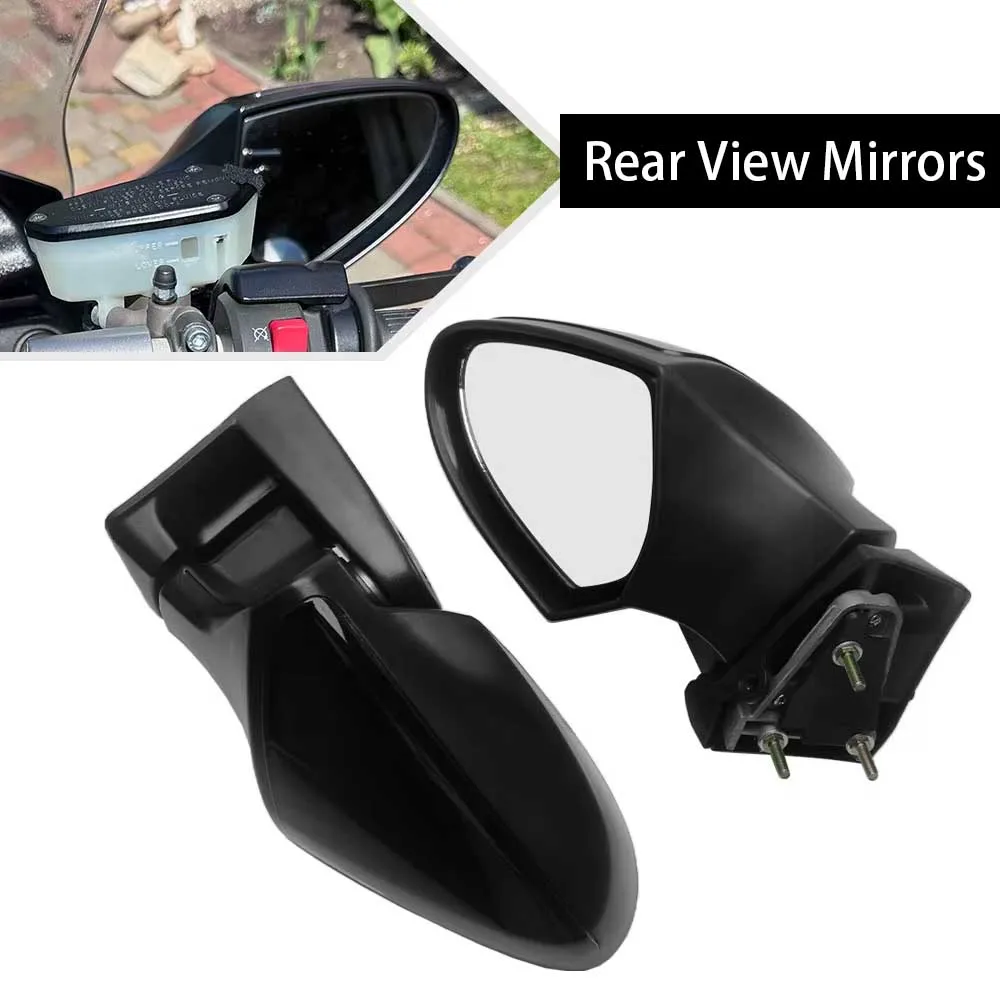 Rear View Side Mirror Rearview Mirrors Fit For KAWASAKI Concours 14 GTR1400 ZG1400 ABS Plastic Black motorcycle