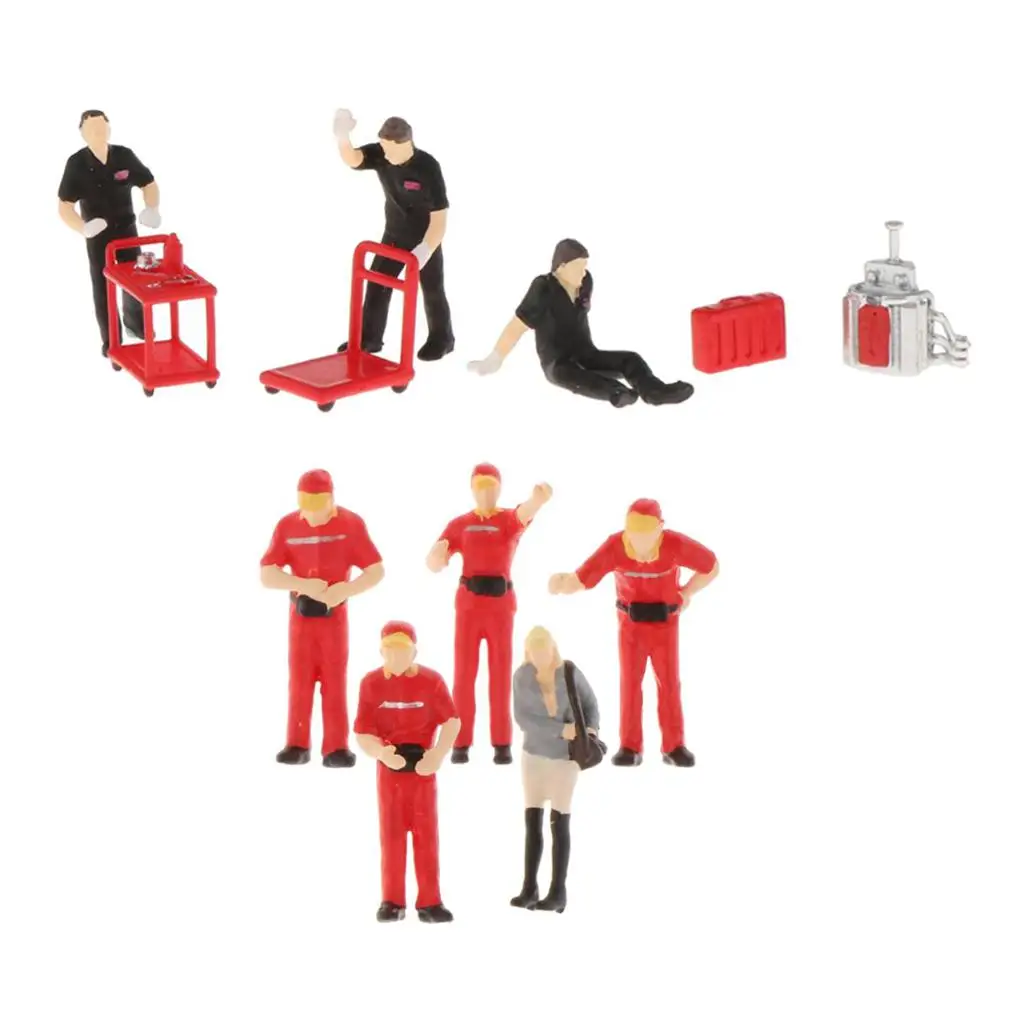 12x 1/64 Scale Model PVC People Layout Scenario Group Decor