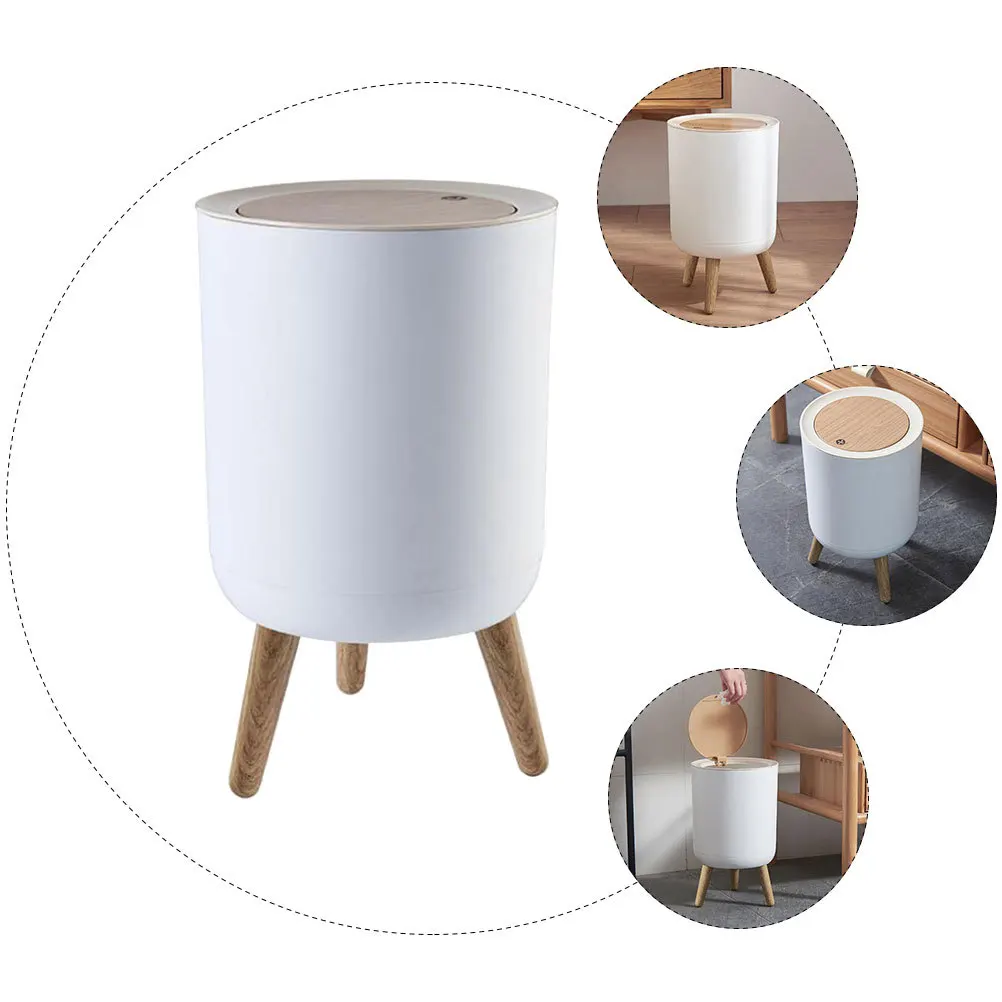 

1Pcs Pop Lid Garbage Can Large Size Storage Bin for Home Office Bathroom Kitchen Easy Clean Reusable Waste Paper Bucket