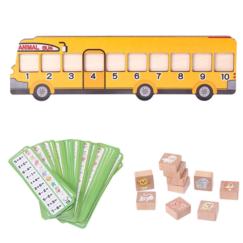 몬테소리 어린이 나무 수학 덧셈 뺄셈 교육 보조기구 논리적 사고 훈련 장난감 유아 교육
