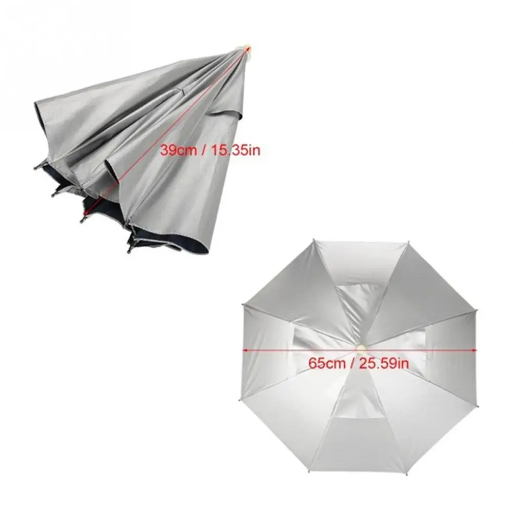Lightweight Hiking Handsfree Waterproof Anti-Rain Sunshade Foldable Sun Hat Umbrellas Fishing Caps Umbrella Cap - Image 4
