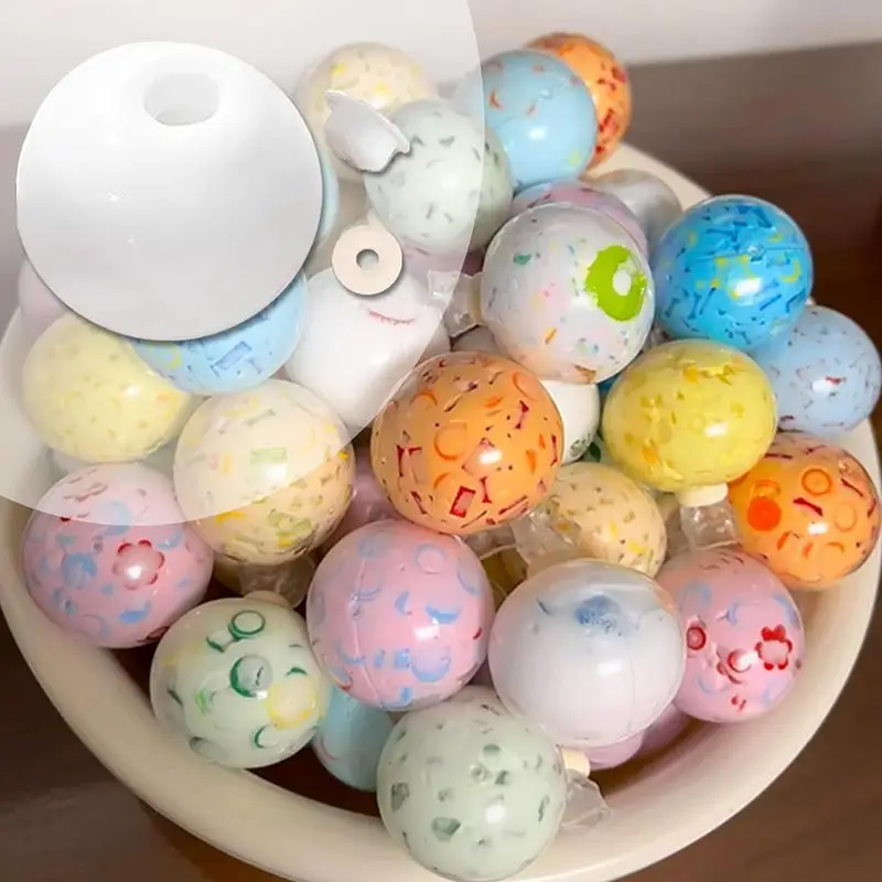 10pcs Adults Kids Squeeze Soft Silicone Ball Pressure Ball Milky Making Kit Noisy Sand Expander Tool Antistress F idget Toys