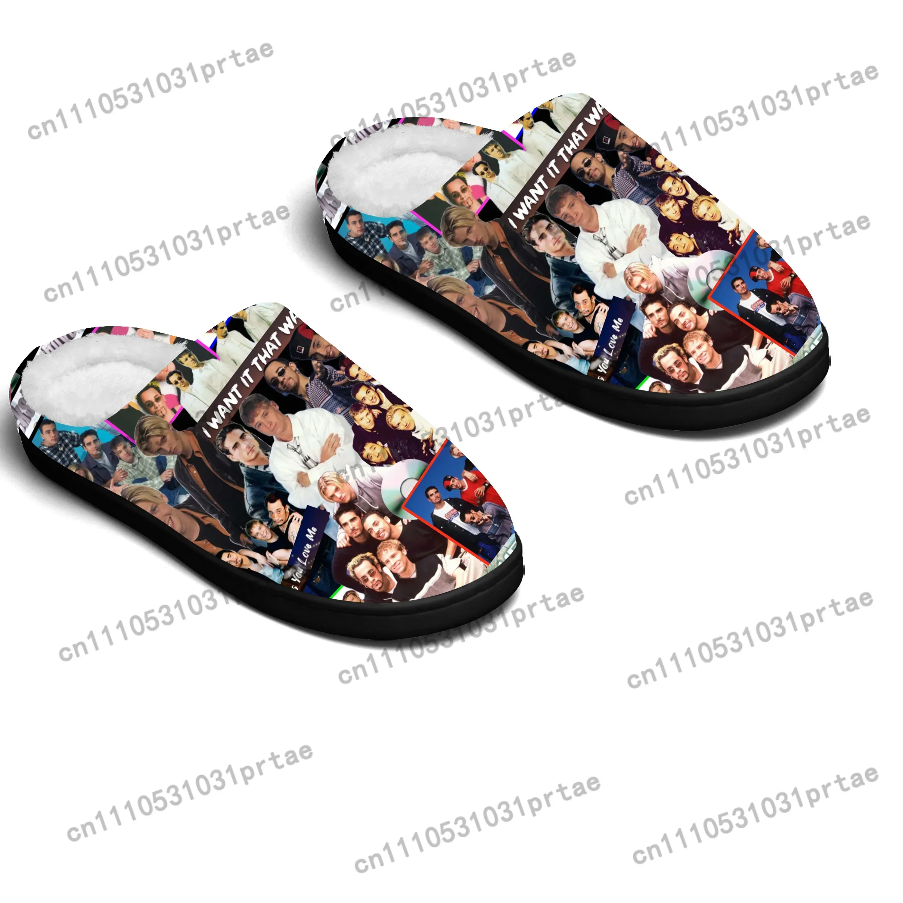 \Backstreet Boys Pop Rock Band Home Cotton Slippers Mens Womens Bedroom Keep Warm Cotton Slippers SPA Slipper Custom Slipper