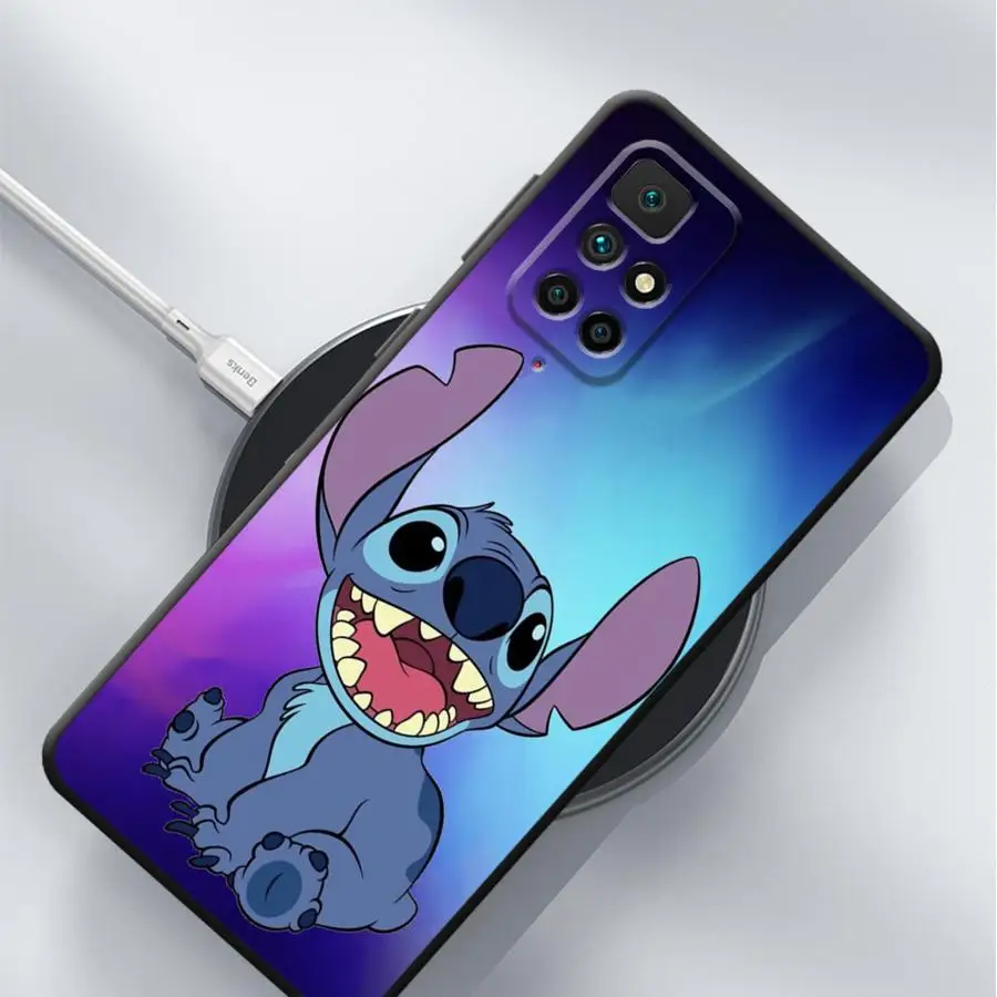 حافظة لهاتف Xiaomi Redmi Note 11 10 14 Pro 9S 13 12 12S 9 8 12C A1 Plus 7 Poco X3 NFC غطاء هاتف ناعم أسود ليلو ستيتش كارتون #2