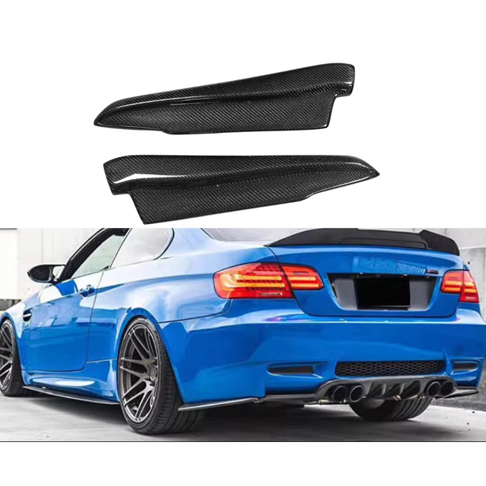 Real Carbon Fiber Rear Bumper Splitter Canard Lip For BMW M3 E90 E92 E93 05-13