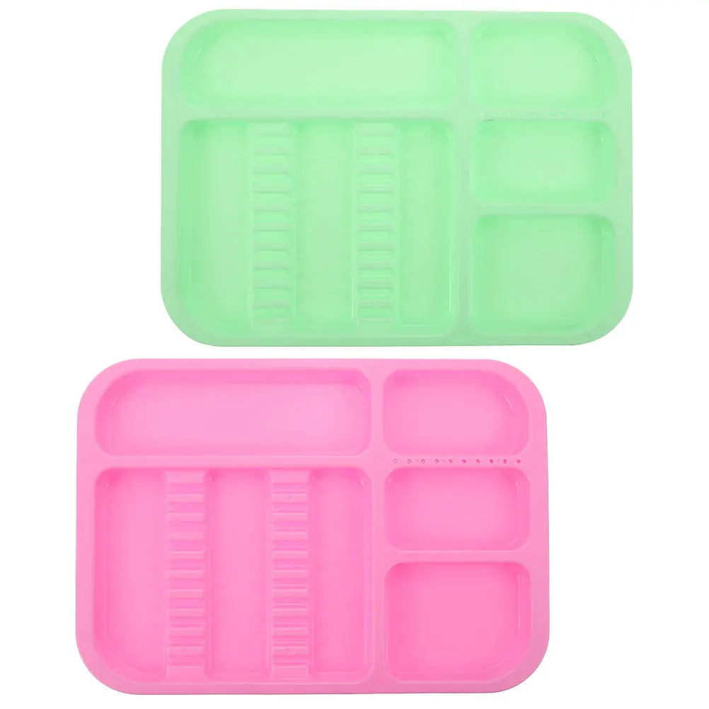 2 قطعة لوازم أدوات طب الأسنان المميزة صينية تعقيم عملية لأدوات طبيب الأسنان لوحة تخزين منظمة للاستخدام في عيادة المنزل #5